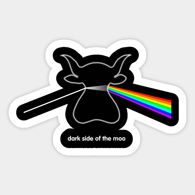 Dark Side of the Moo Sticker by blueshift